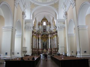 barocke Innenansicht in St. Kasimir (Vilnius)